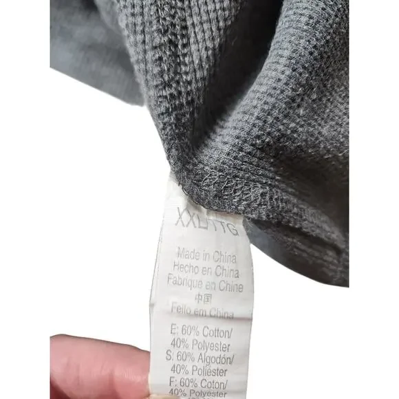 John Deere Long Sleeve Shirt Mens XXL Thermal Waffle Knit Crewneck Casual 1837 - Picture 6 of 9